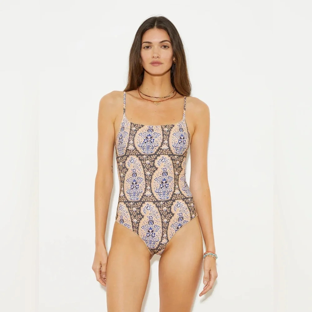 Boteh NWT Tuckernuck Earthy Paisley Pietro Sunda One-Piece Swimsuit Bohemain - Picture 9 of 10